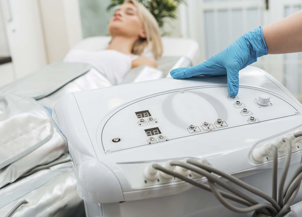 Chica en presoterapia
